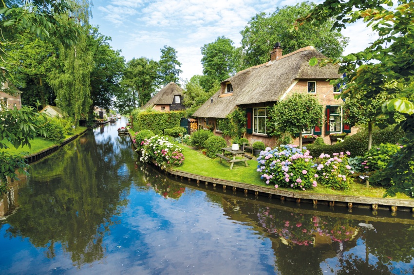 Le village Giethoorn en Hollande.