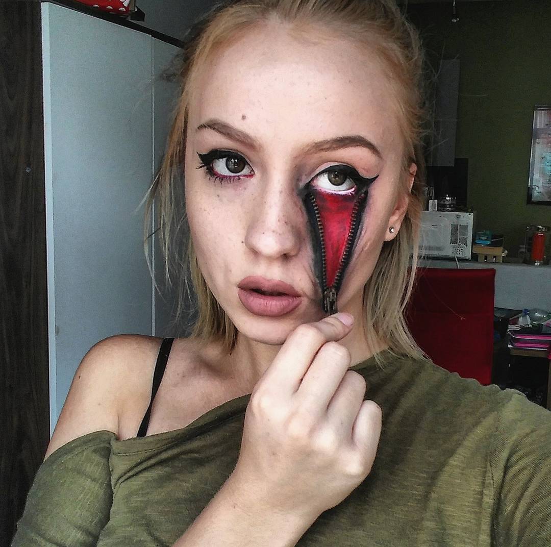 Maquillage pour Halloween.